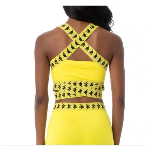 Kappa strappy yellow and black sports bra - Picture 2 of 6